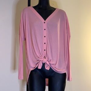 New Without Tags Women’s Small Ana Top Button Down Knot Front